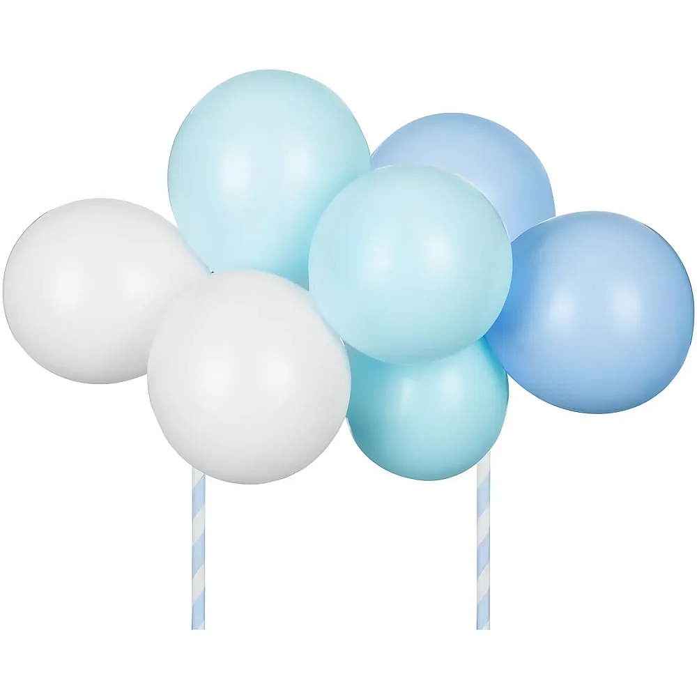 PartyDeco Ballon Kuchentopper, blau 29cm - Suche