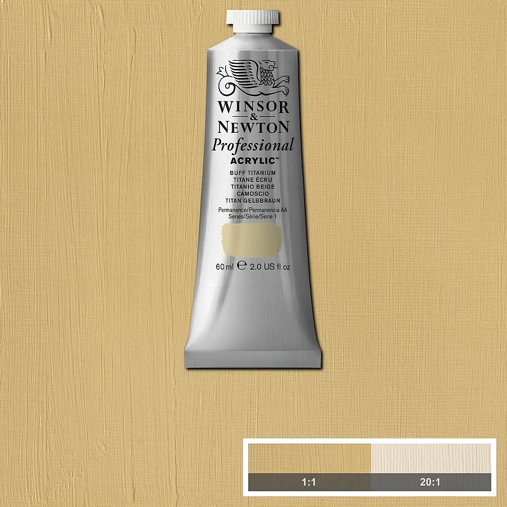 meinspielzeug - Winsor & Newton W&n Prof. Acrylfarbe 60ml Tube Titan Gelbbraun