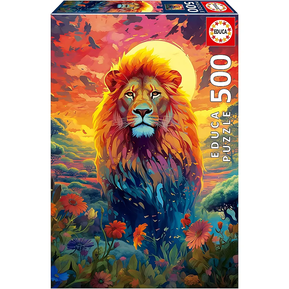 Educa Puzzle Majestic Lion Stare 500Teile
