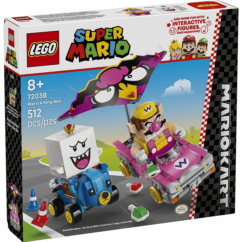 LEGO Super Mario Mario Kart  Wario & K�nig Buu Huu 72038