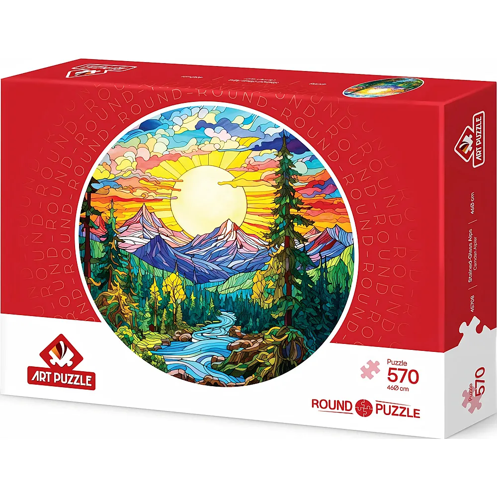 Art Puzzle Puzzle 570 Teile Rundpuzzle - Die Alpen