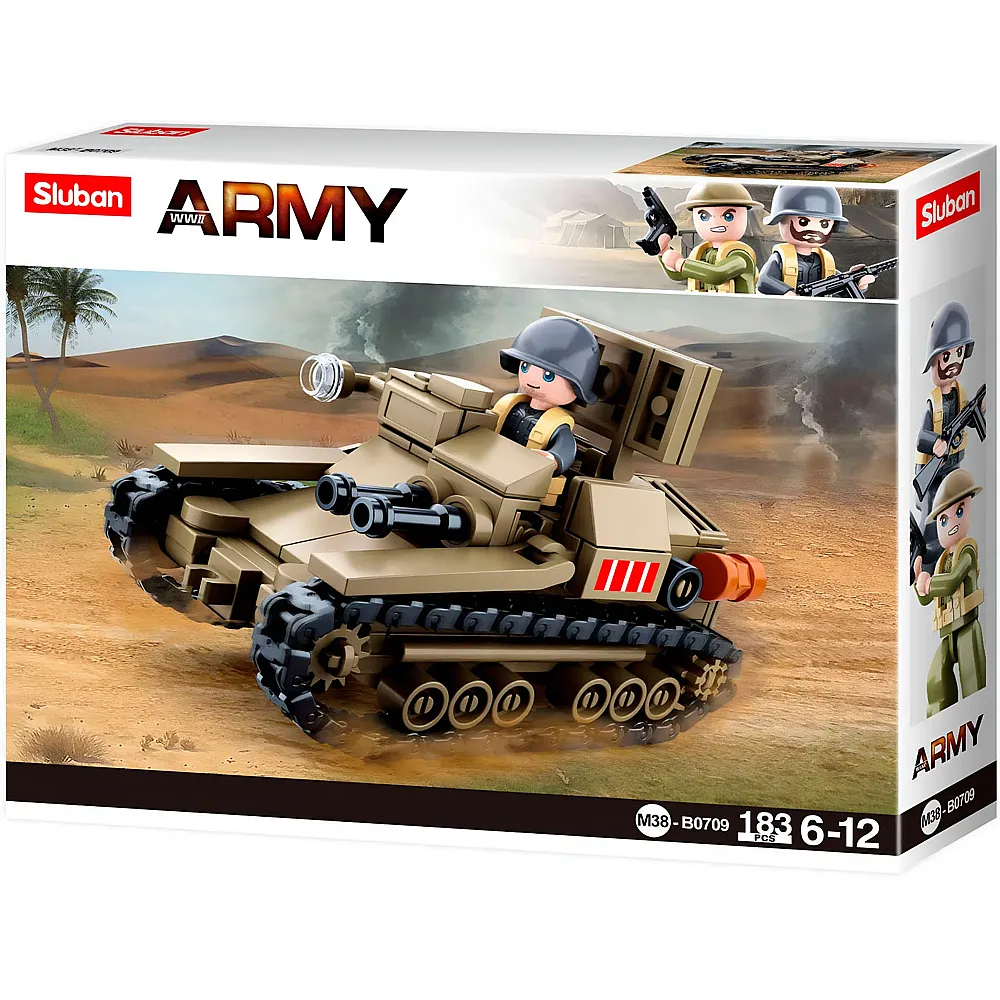 Sluban Army WWII  Kleiner italienischer Panzer - 183 Teile