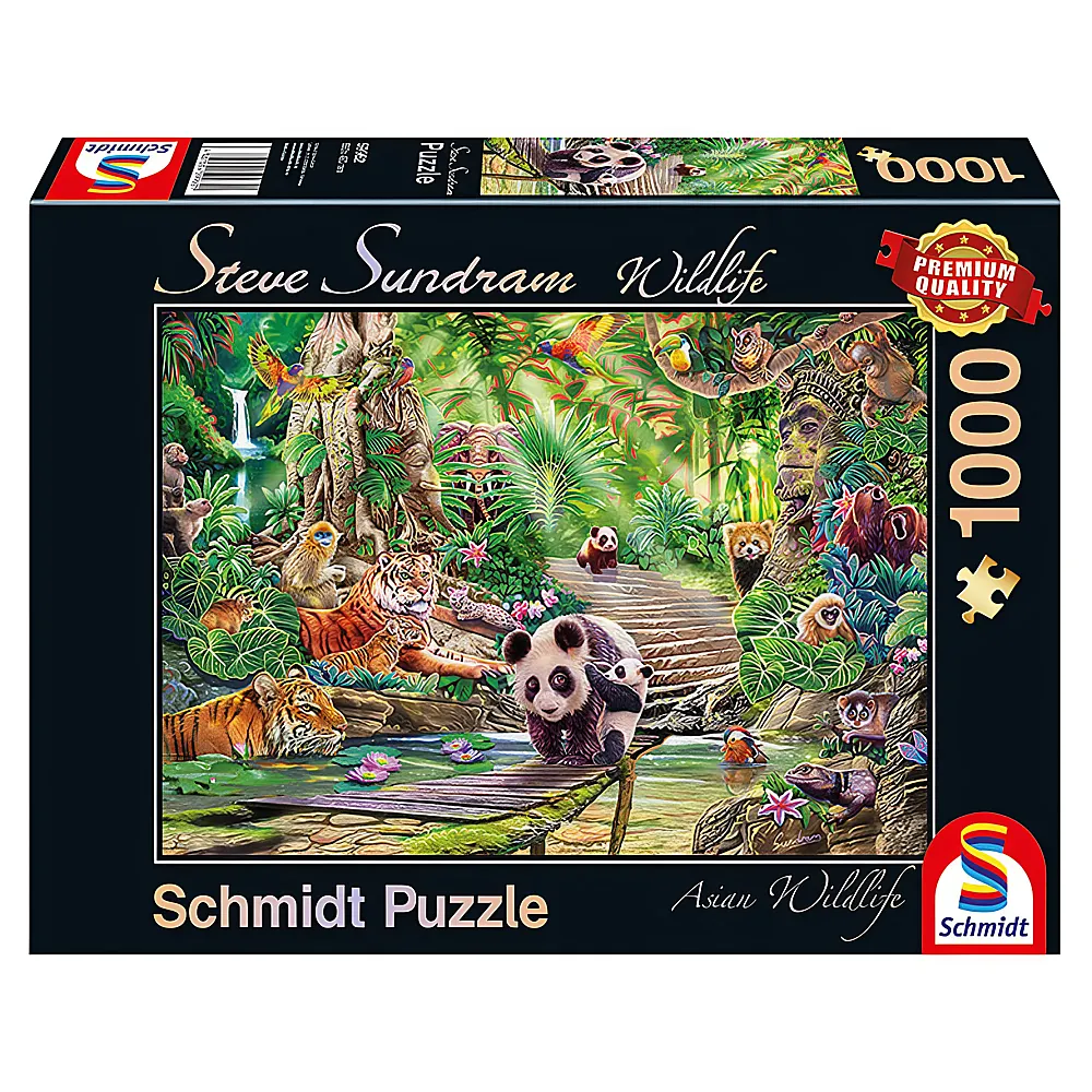 Schmidt Spiele Steve Sundram Asiatische Tierwelt 1000Teile