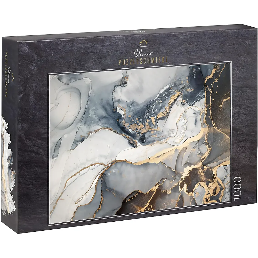 Ulmer Puzzleschmiede Gold-Adern, Abstrakte Farb-Kunst als stilvolles Impossible - 1000 Teile