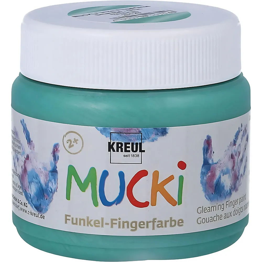 Kreul Mucki Fingerfarbe Gr�n Metallic - 150 ml | Farbe & Kreide