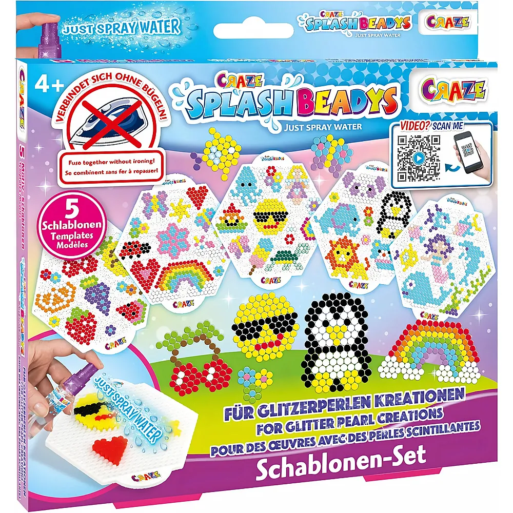 Craze Splash Beadys Schablonen f�r Steckperlen B�gelperlen