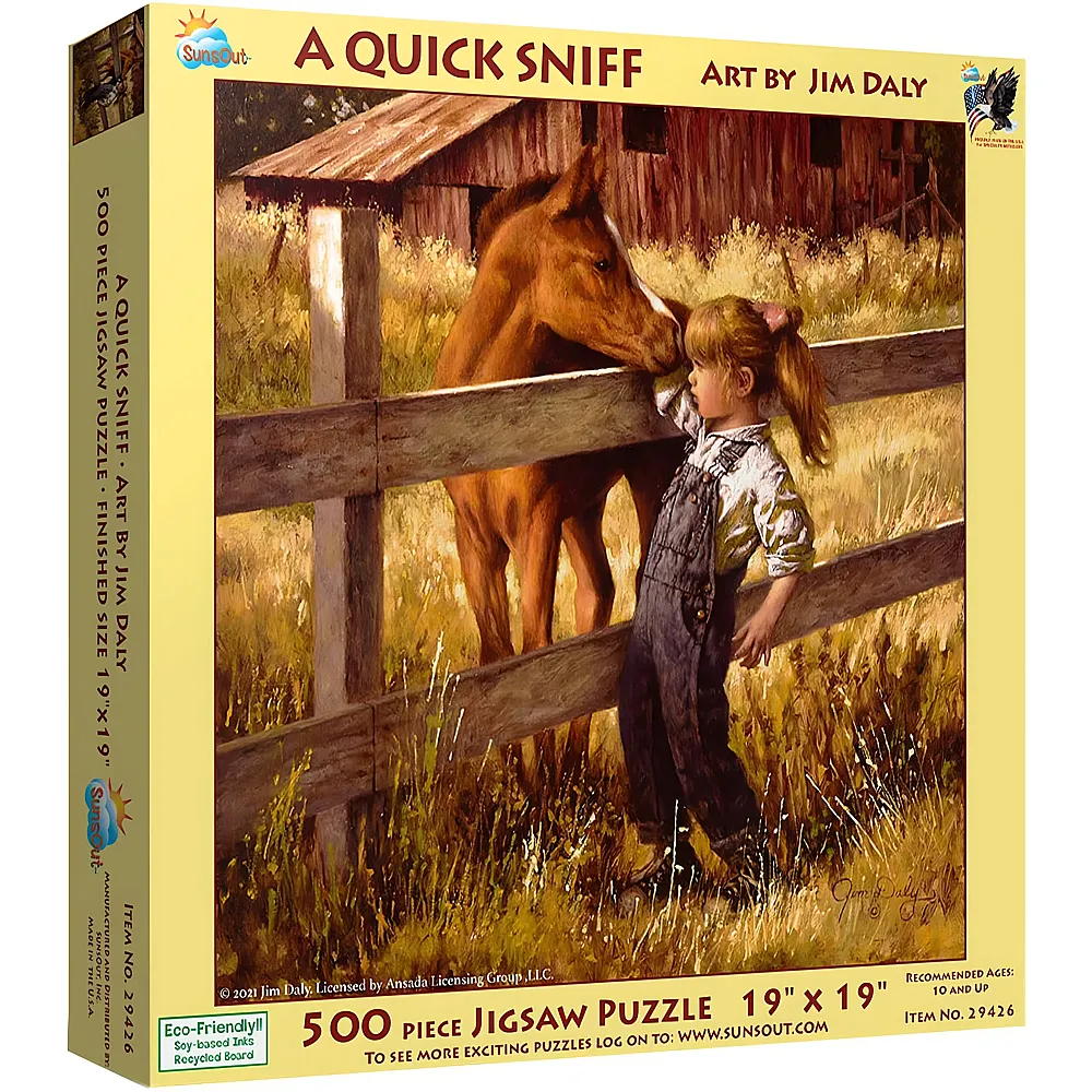 SunsOut Puzzle Jim Daly A Quick Sniff - 500 Teile