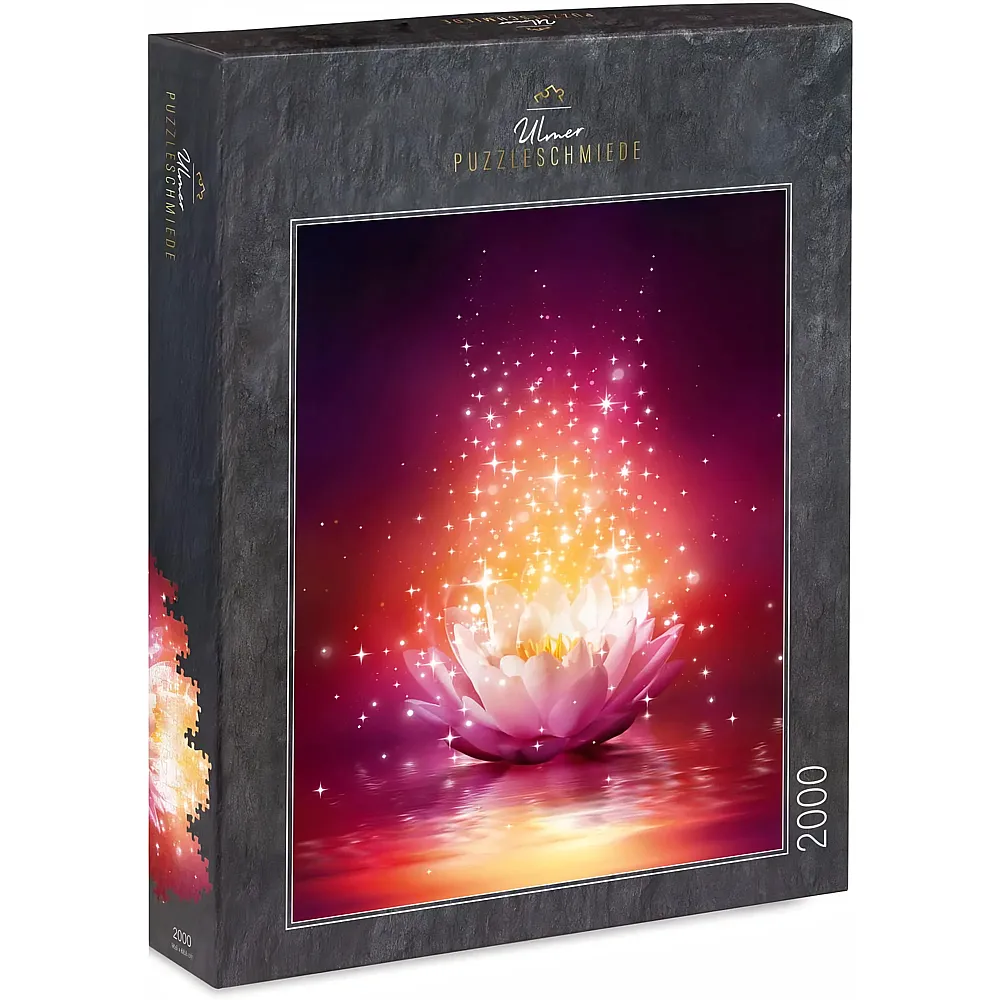 Ulmer Puzzleschmiede Fantastische Lotusbl�te als leuchtende Zauberblume - 2000 Teile