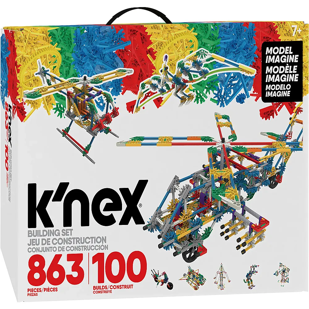 K'Nex Baukasten 100 Modelle - 863 Teile