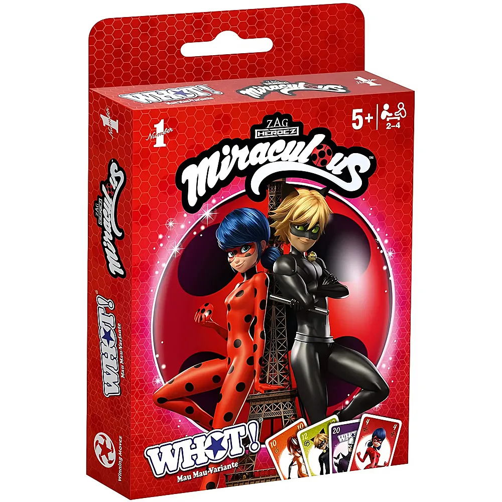 Winning Moves Miraculous WHOT - Lady Bug & Cat Noir - Mau Mau - Deutsch