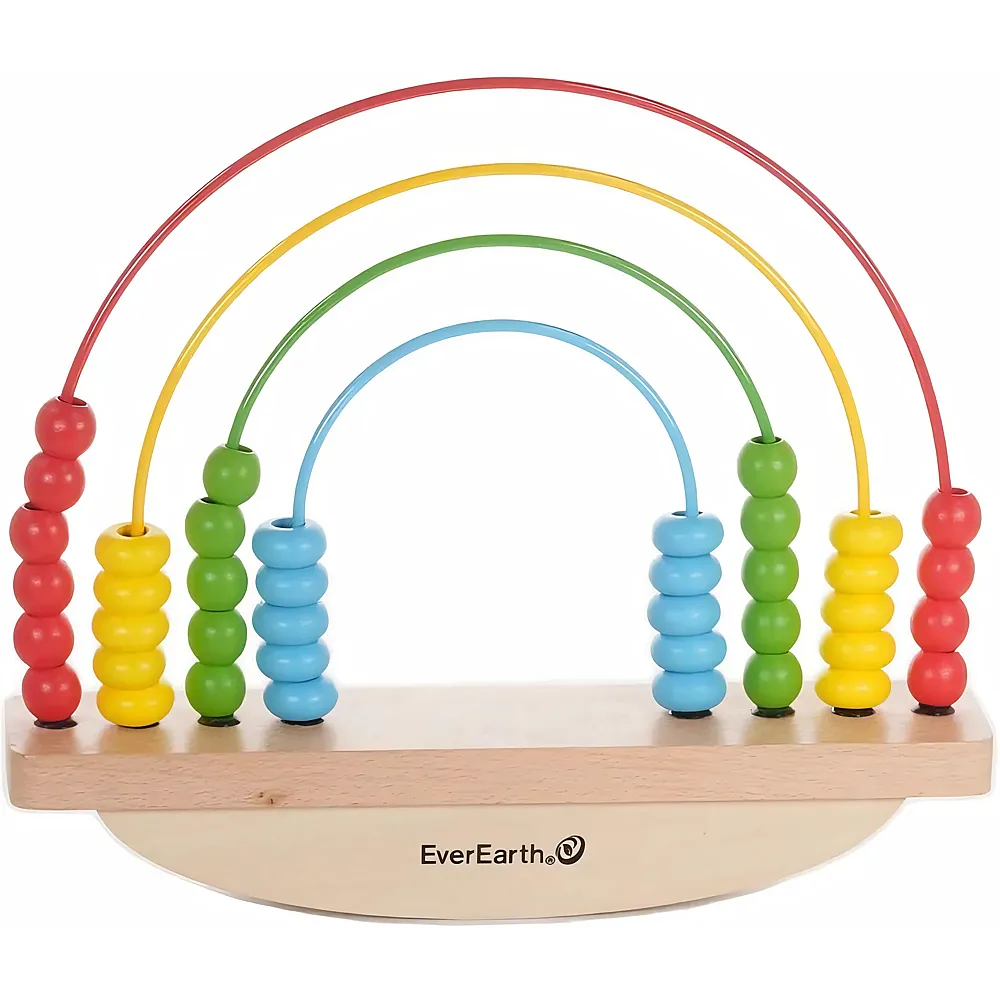 EverEarth Regenbogen Balancierspiel aus nachhaltigem Holz  Kreatives Stapelspielzeug zur F�rderung von Geschicklichkeit und