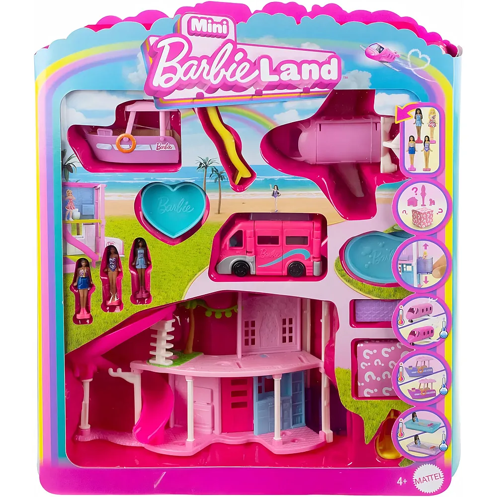 Mini BarbieLand Traumvilla und 3 Fahrzeuge, Spielset
