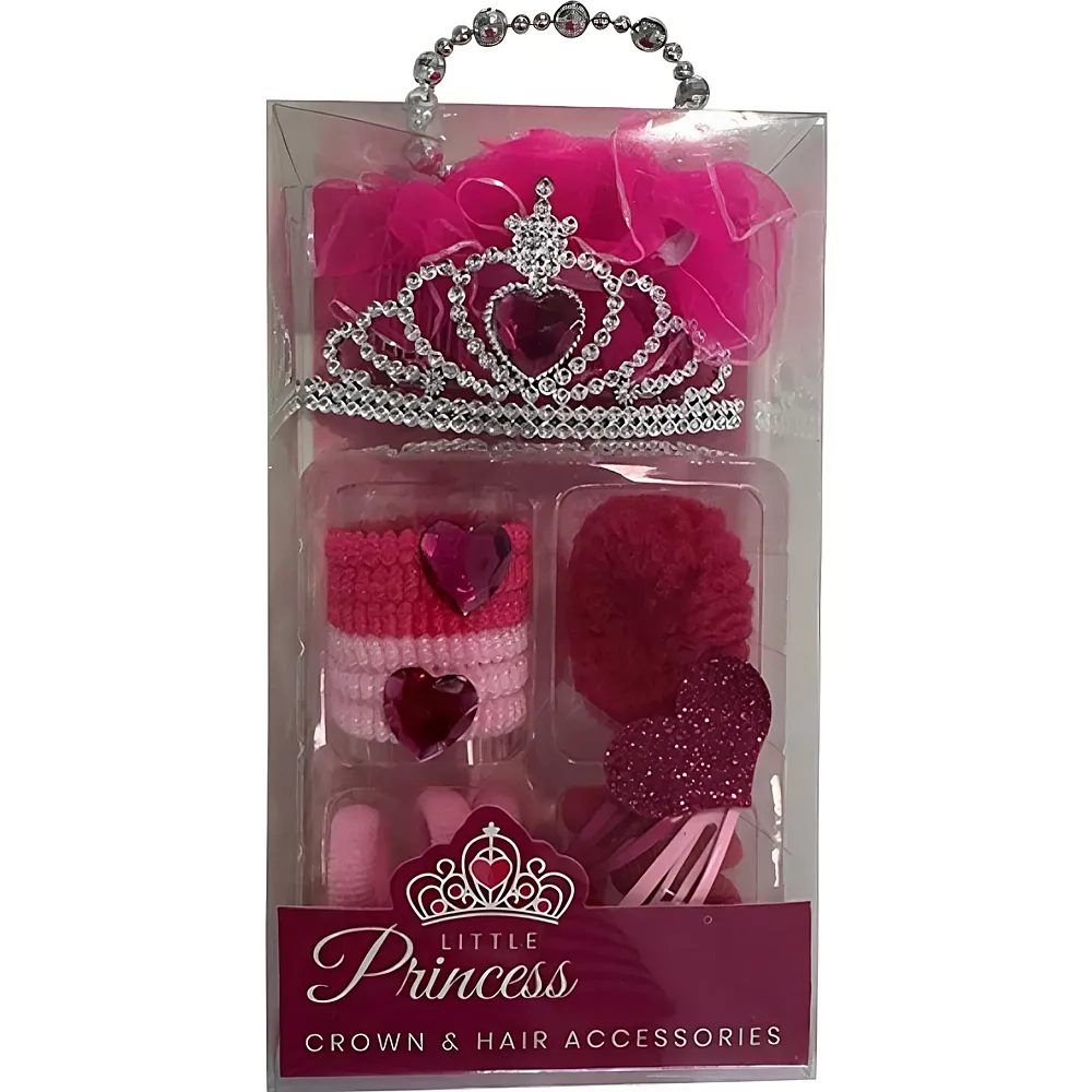 meinspielzeug - Johntoy Prinzessinnen Haarschmuck ass. rosa und pink inkl. Krone
