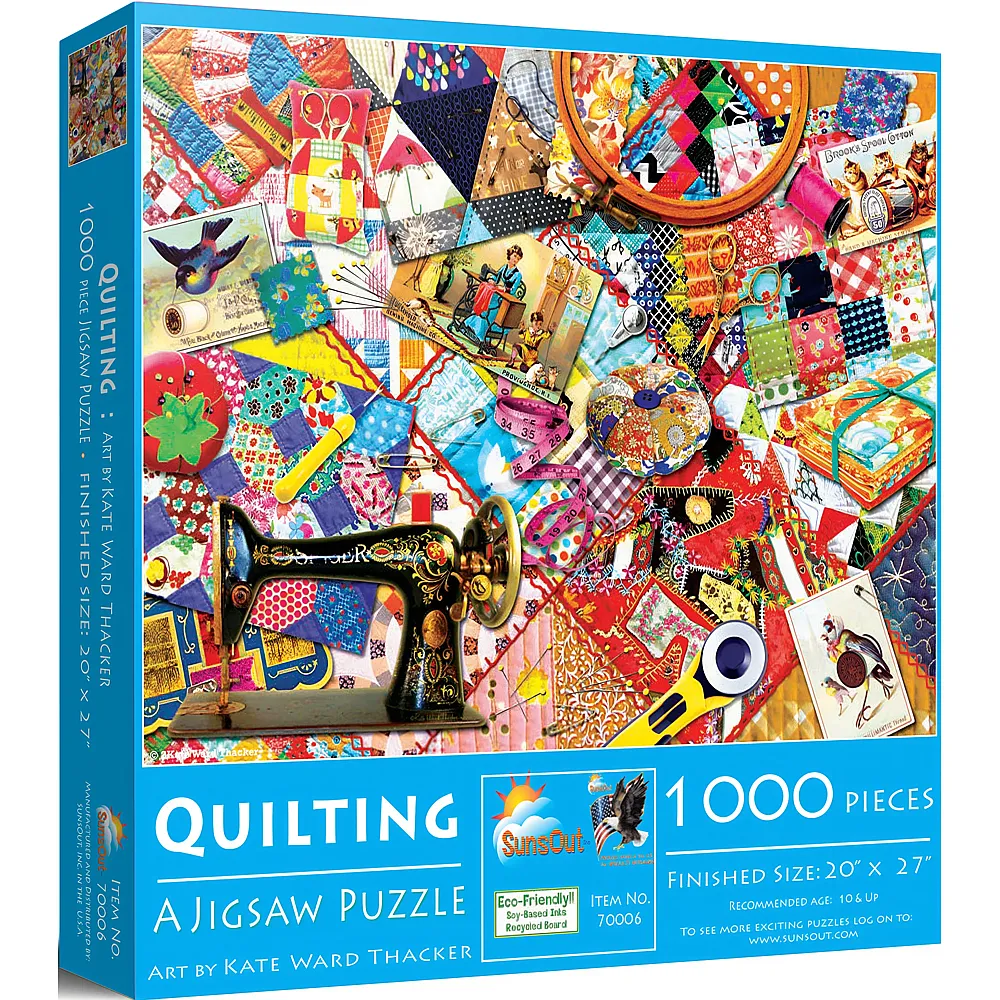 SunsOut Puzzle Kate Ward Thacker Quilting - 1000 Teile