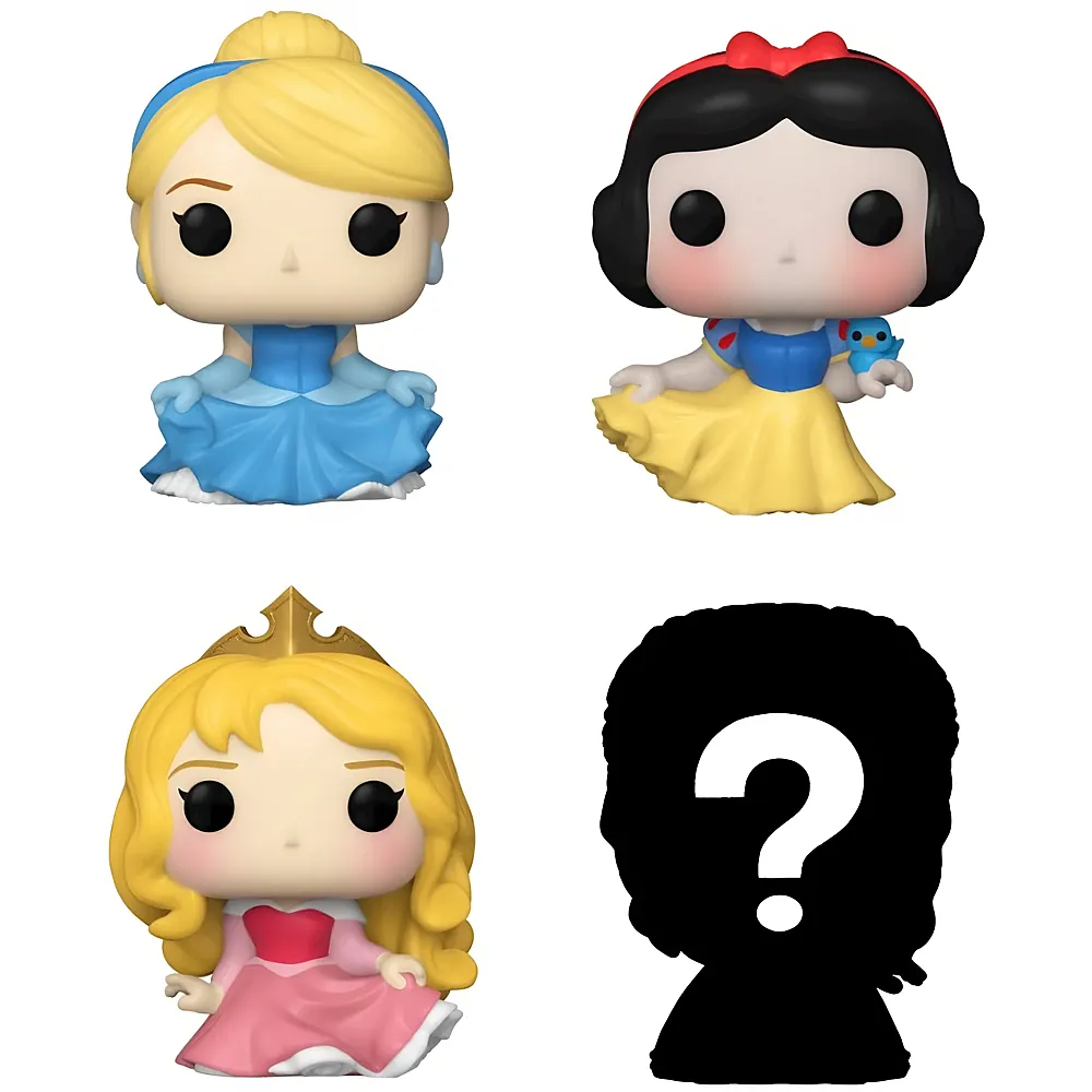 Funko Bitty Pop Disney Princess 4er Pack Cinderella, Snow White, Aurora & Mystery