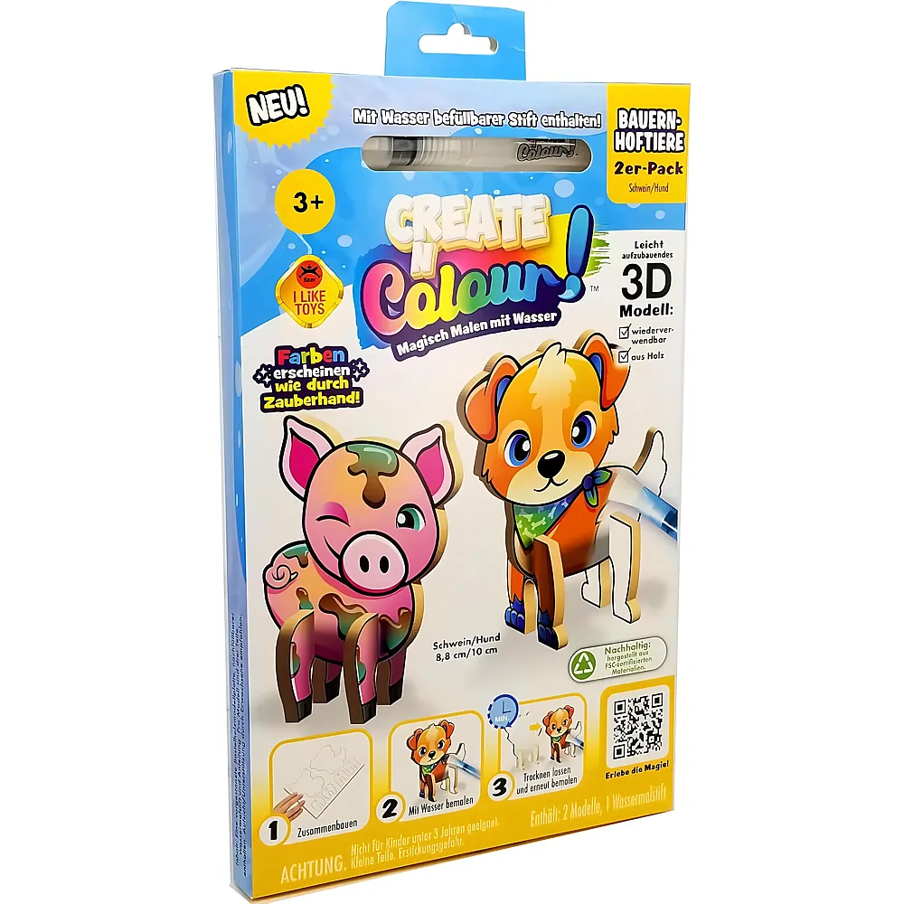 Create N Colour Bauernhoftiere - Hund & Schwein