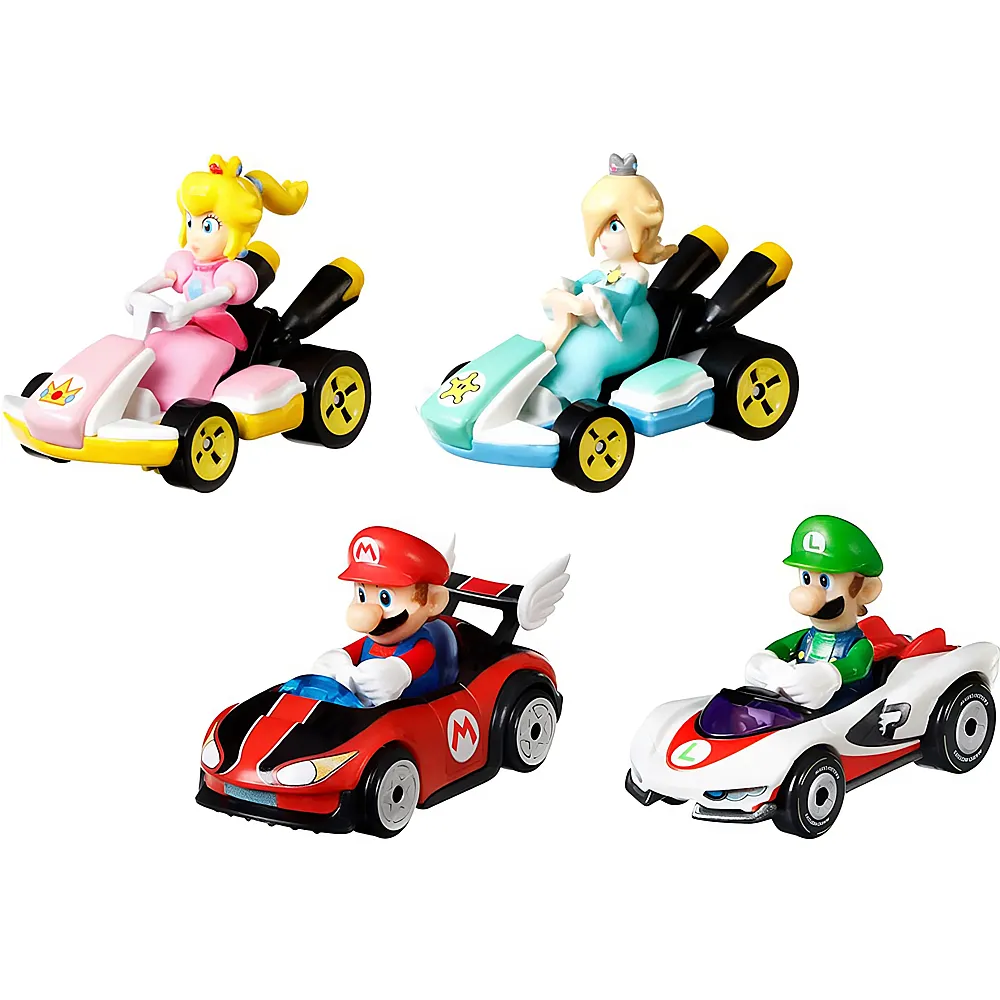 Hot Wheels Super Mario Die-Cast 4er-Pack 4 1:64