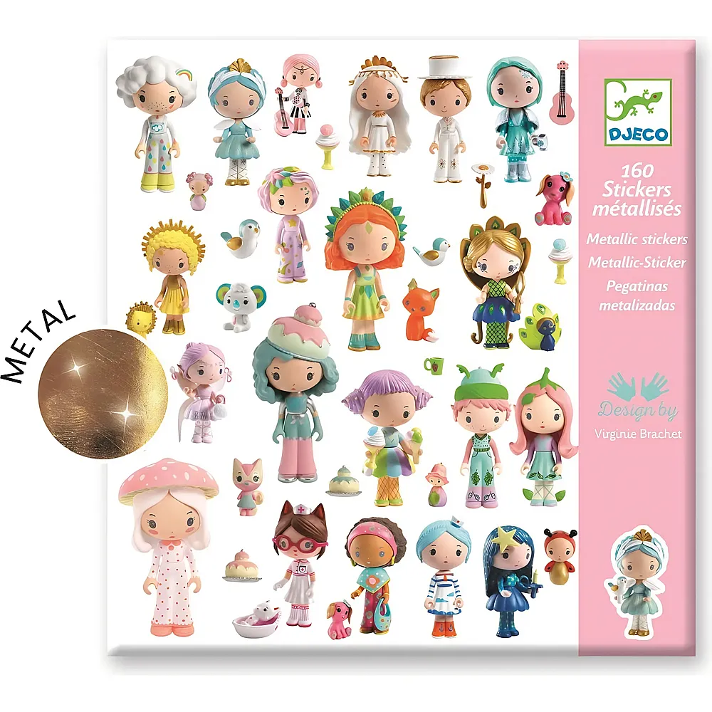 Djeco Sticker metallic - Die kleine Welt der Tinyly