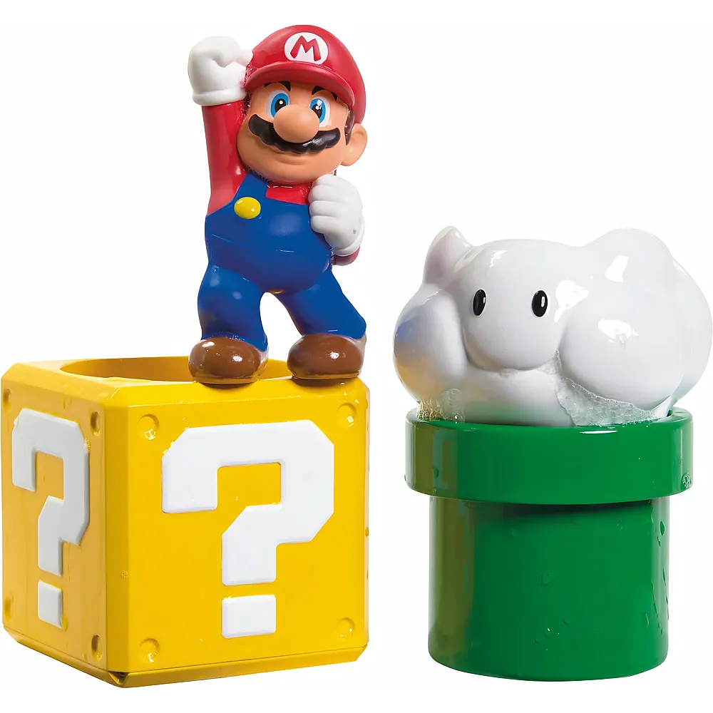 Tomy Super Mario Giess und Stapel Set 4 Teile, Badespielzeug, Becher,