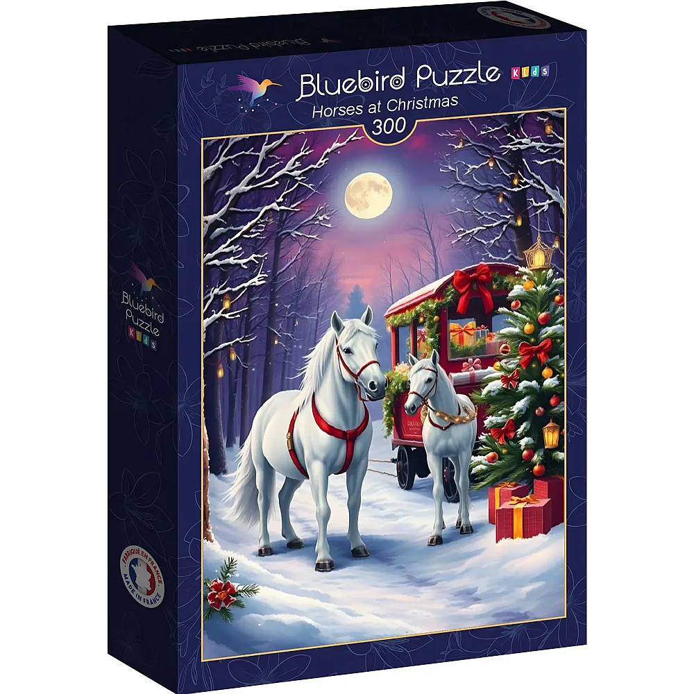 Bluebird Puzzle Pferde an Weihnachten - 300 Teile