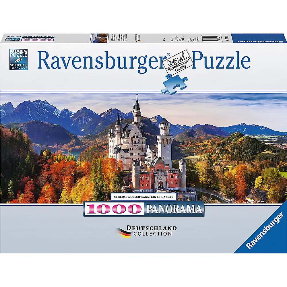 Ravensburger Puzzle Panorama Schloss Neuschwanstein 1000Teile