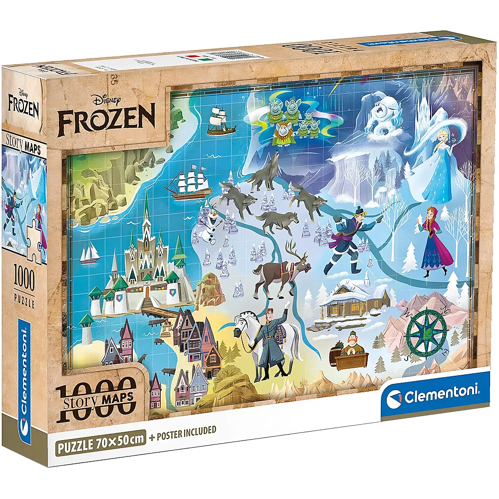 Clementoni Puzzle Disney Frozen Frozen Karte 1000Teile