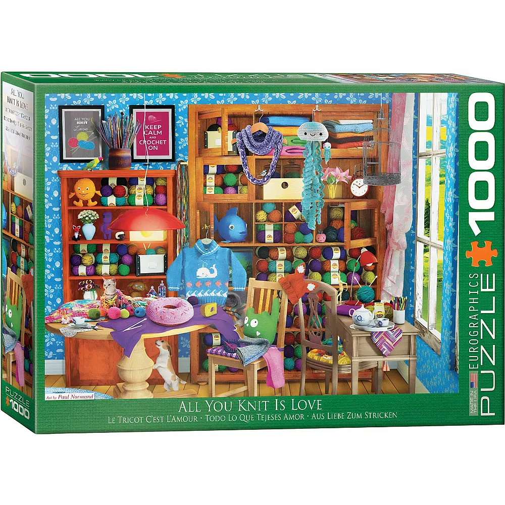 Eurographics Puzzle Aus Liebe zum Stricken 1000Teile