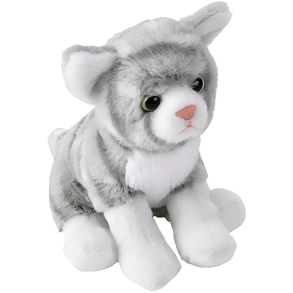 meinspielzeug - Wild Republic Pocketkins Katze Grau - 12 cm | Katzen Pl�sch