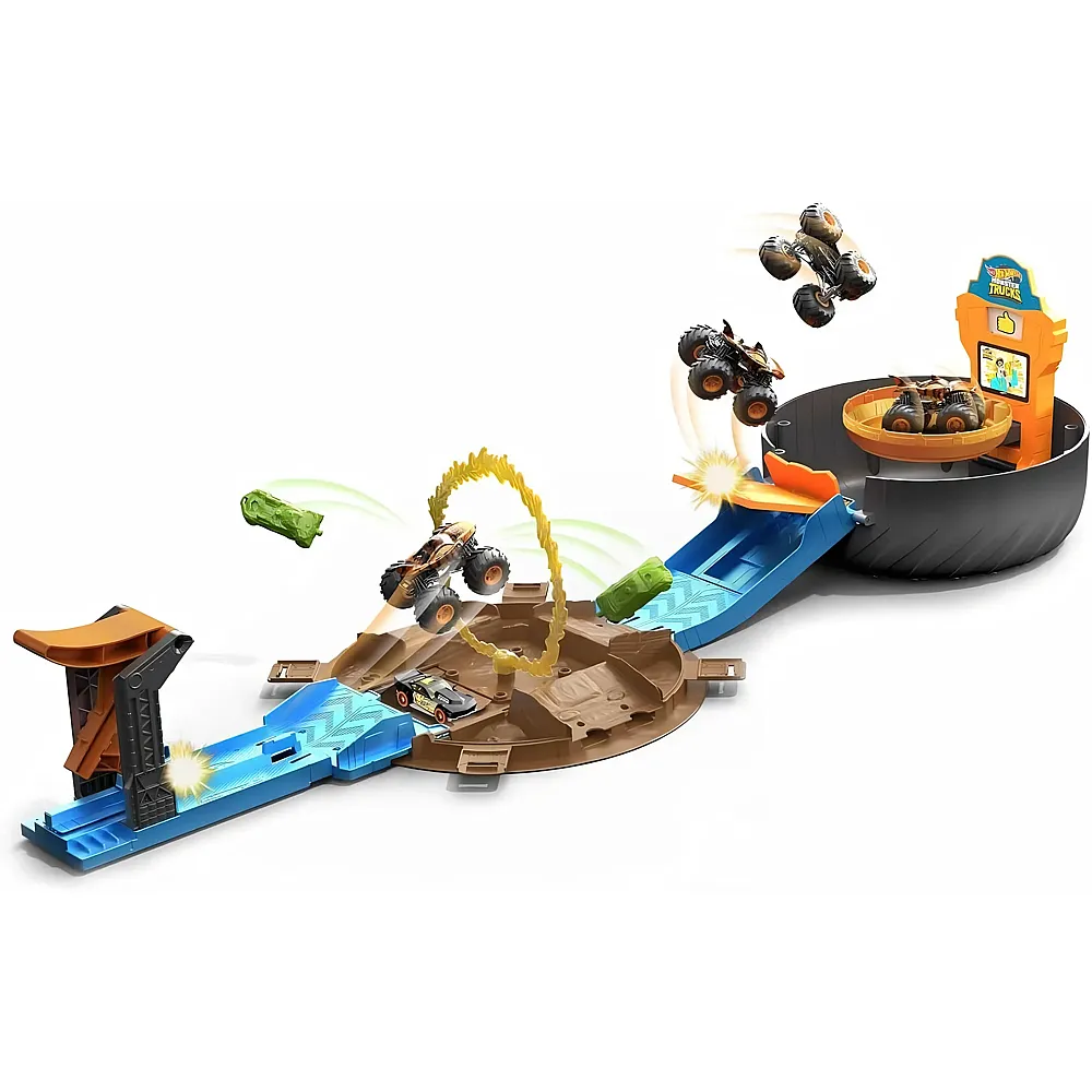 Hot Wheels Monster Trucks Stunt-Reifen Spielset - 1:64