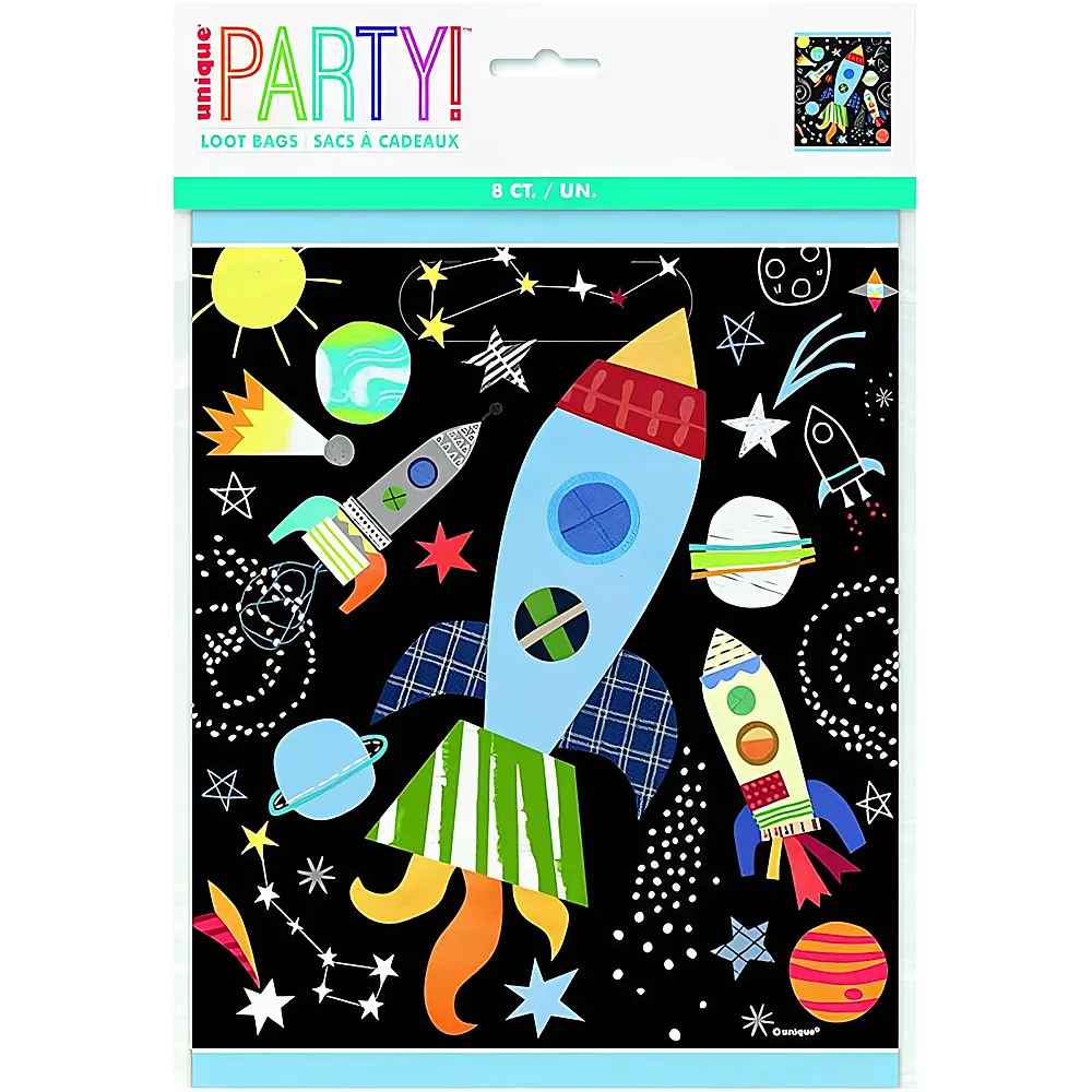 Unique Outer Space Partybeutel 8Teile | Kindergeburtstag
