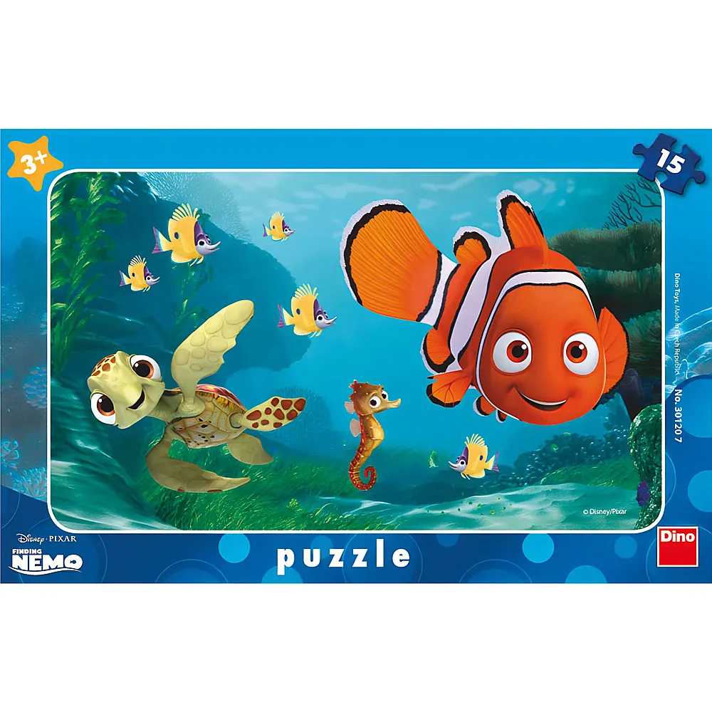 meinspielzeug - Dino Puzzle Nemo 15Teile Disney Nemo | Rahmenpuzzle