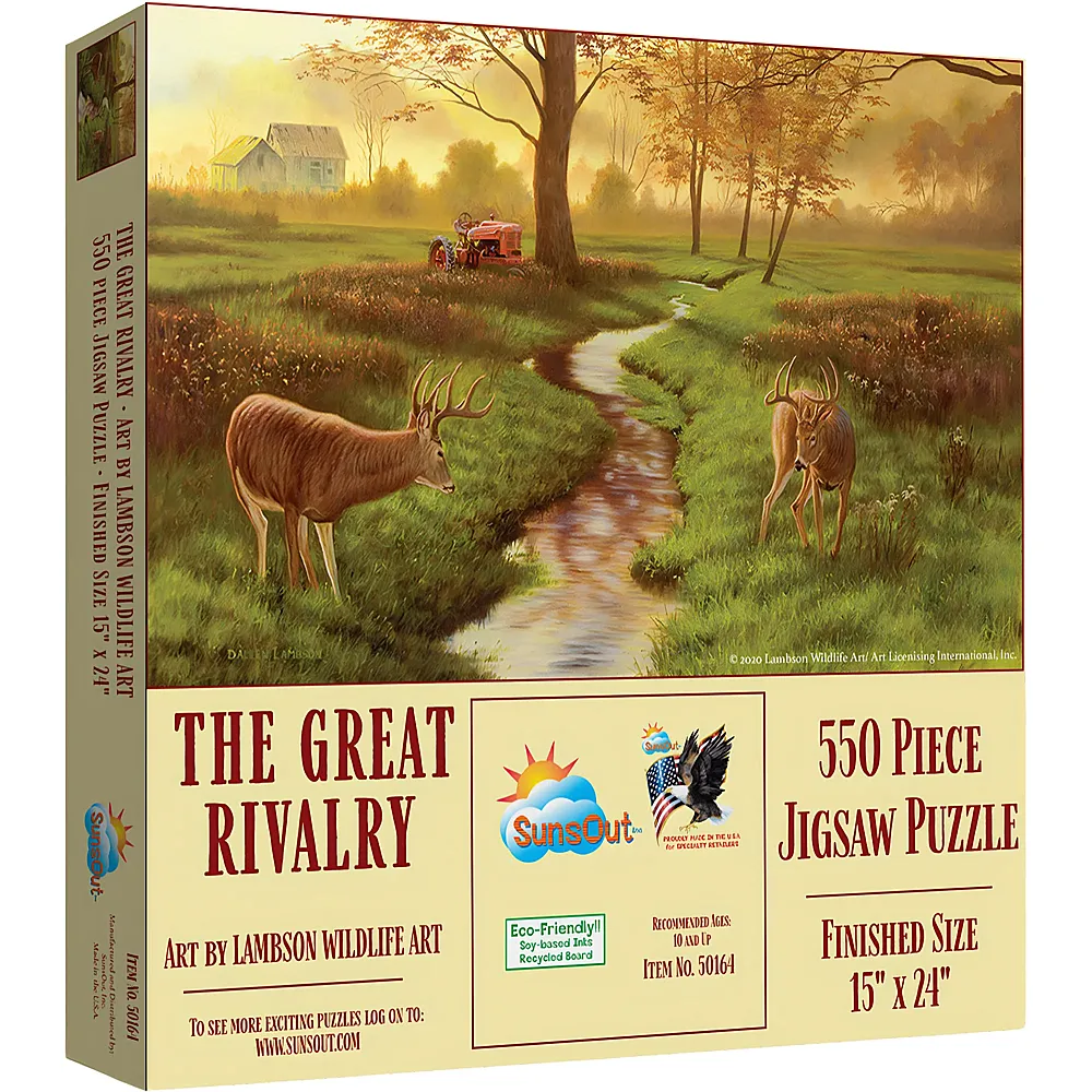 SunsOut Puzzle Lambson Wildlife Art The Great Rivalry - 550 Teile