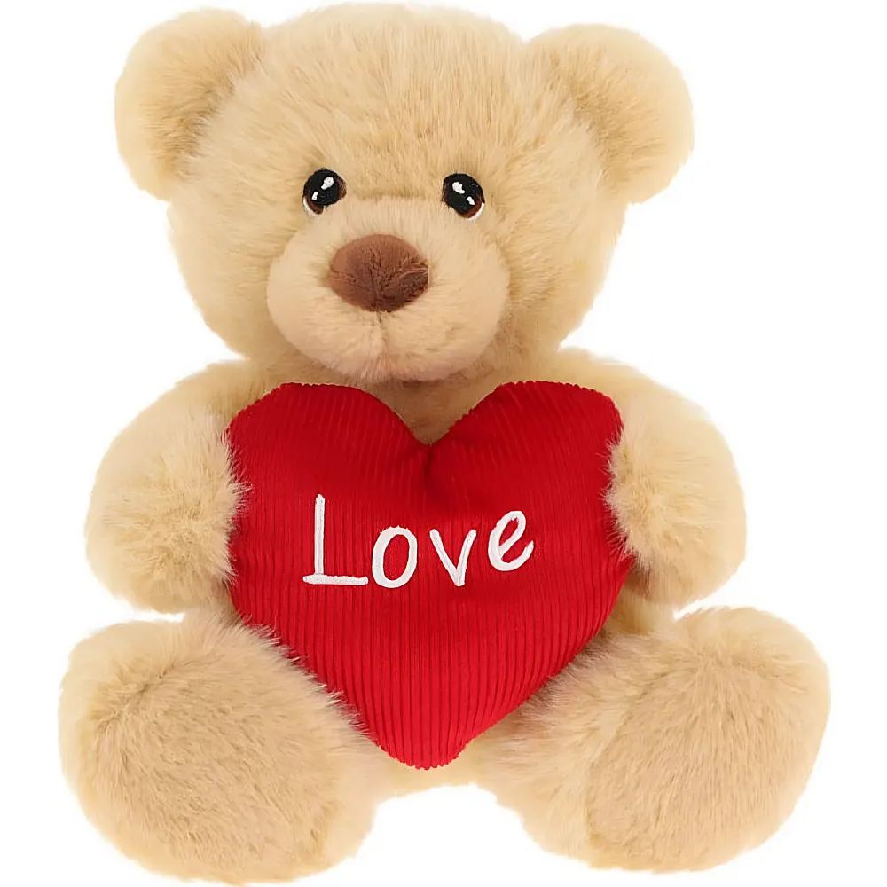 KeelToys Keeleco B�r mit Herz Braun - 20 cm - B�ren Pl�sch