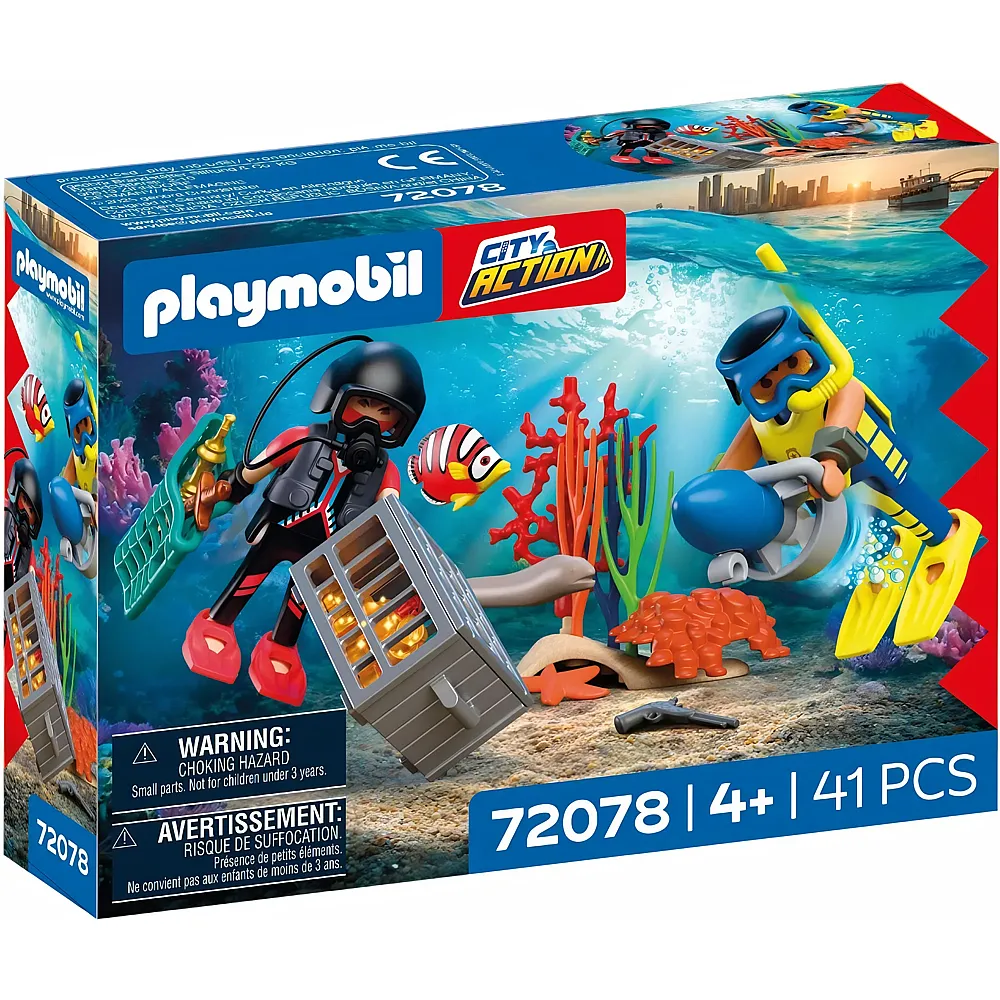 PLAYMOBIL City Action Polizeitaucher mit Schatz 41Teile