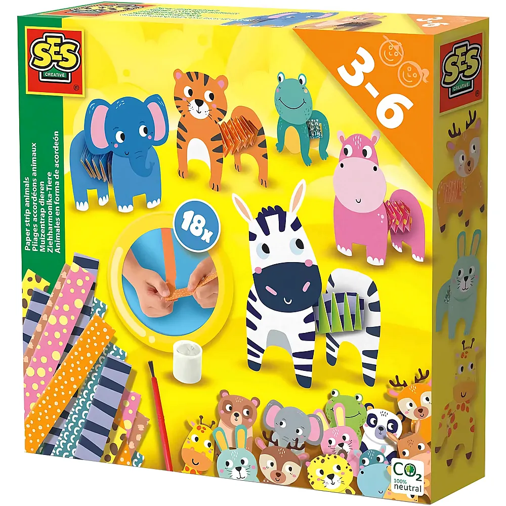 SES Kreativ Ziehharmonika-Tiere