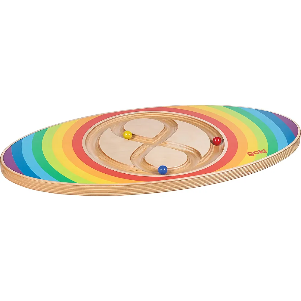 Goki Balance Board Labirinto mit drei Murmeln