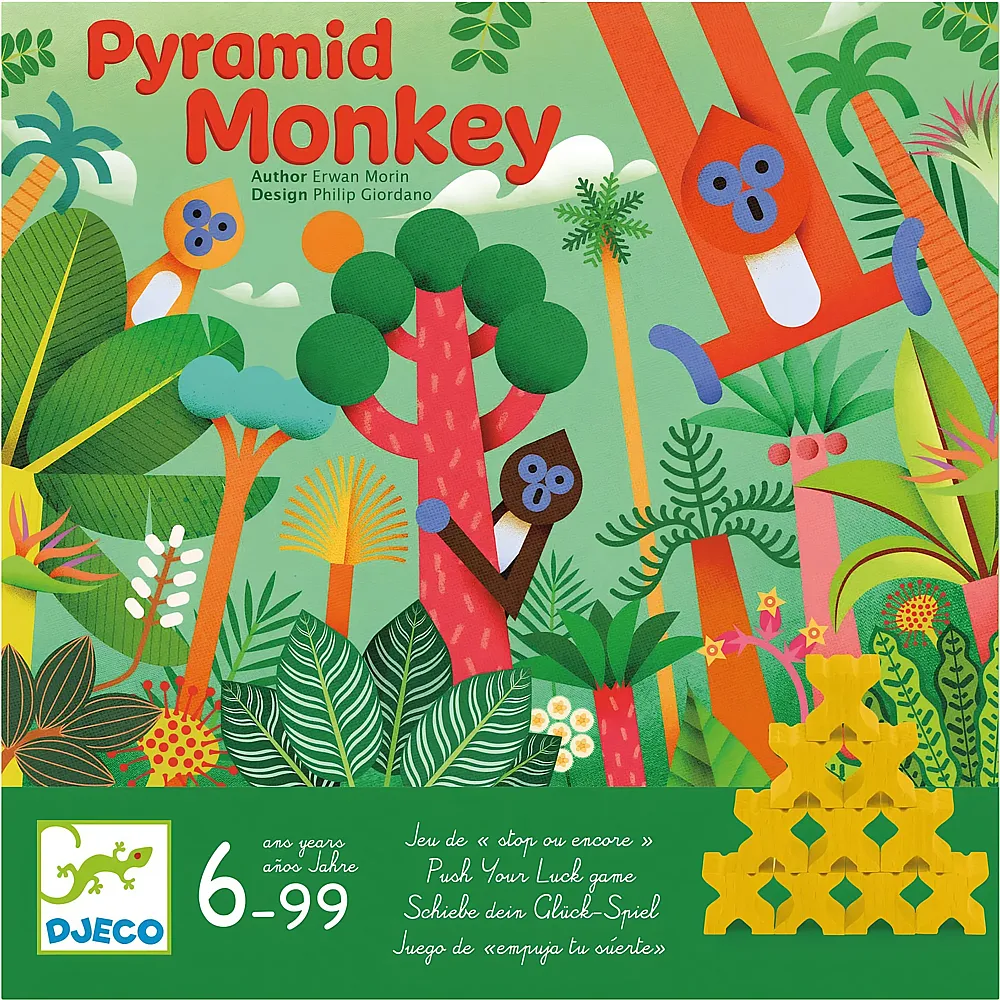 Djeco Spiele Pyramid Monkey