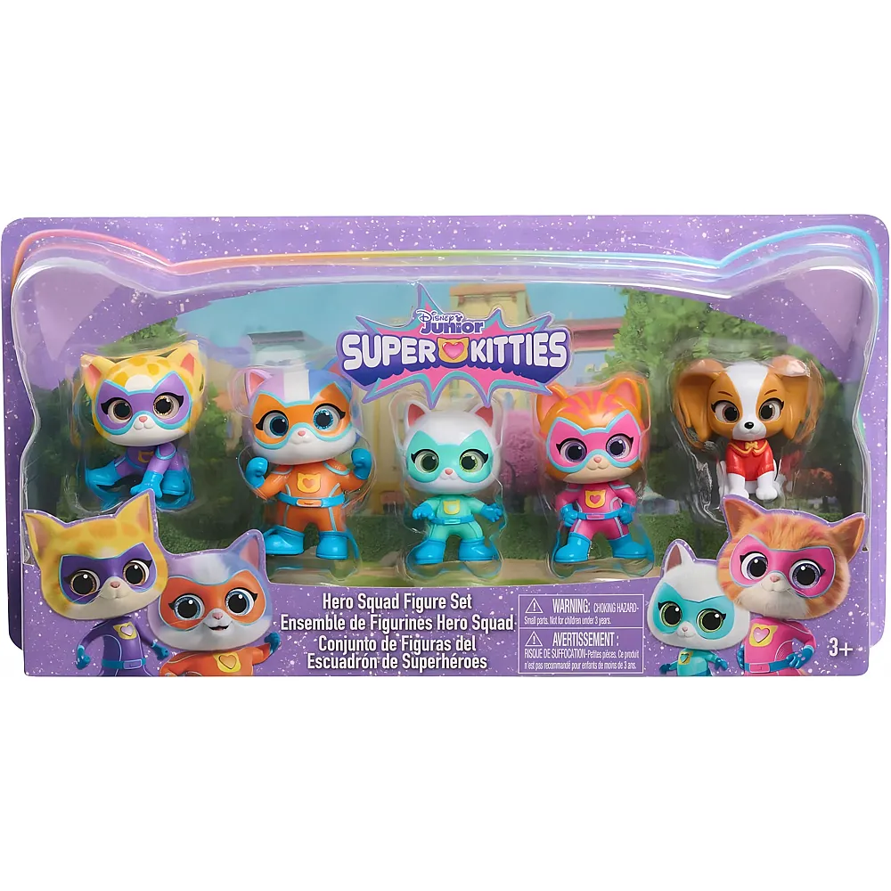 Just Play Disney Junior SuperKitties Heldenteam, 5-teiliges Figurenset, 5 cm grosse Sammelfiguren, Kinderspielzeug ab 3 Jahren - Suche