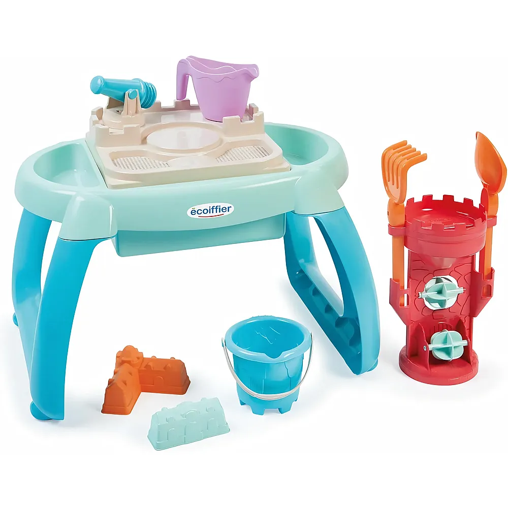 meinspielzeug - Ecoiffier Sand- und Wassertisch - 9-teilig.
