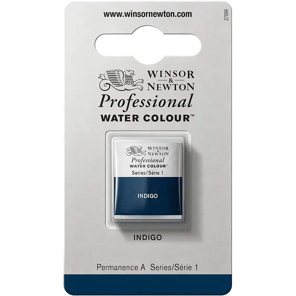 Winsor & Newton Professional Water Colour Aquarellfarbe Indigo - 1/2 Napf