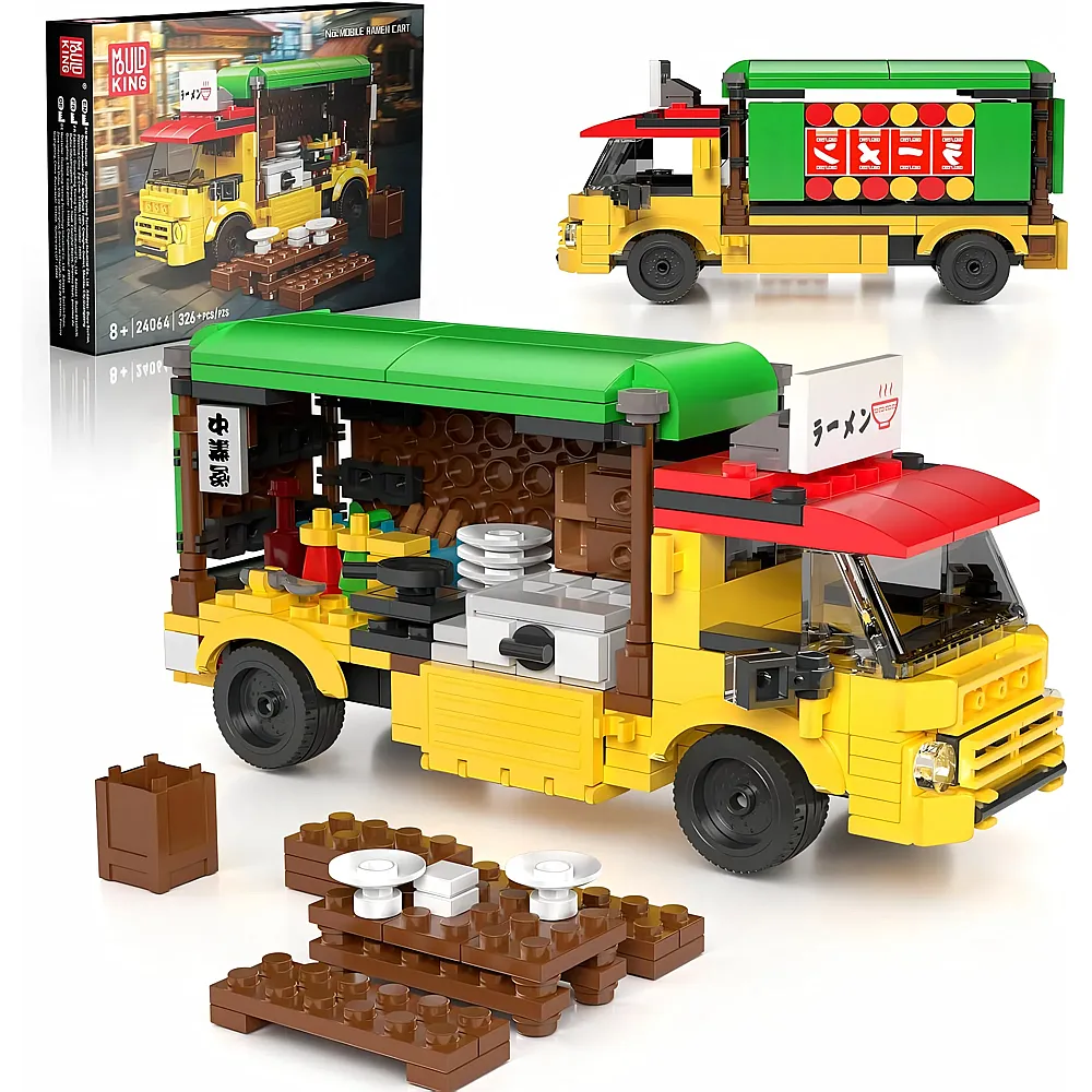 Mould King 24064 Japanisch Strassenstand Klemmbausteine Ramen-Shop Camper Truck Bausteine Wohnmobil Spielzeug DIY Architektur - Suche