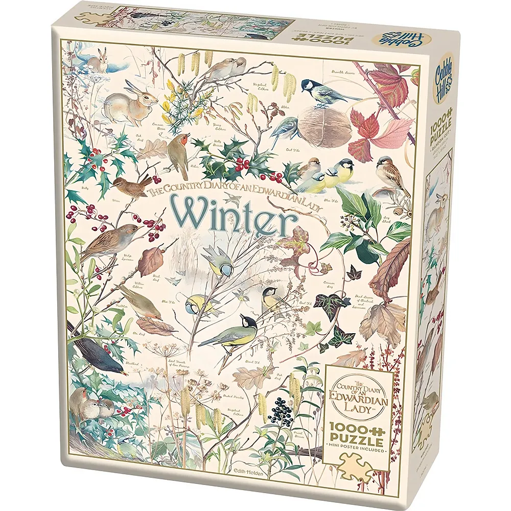 Cobble Hill Puzzle Edith Holden Country Diary - Winter - 1000 Teile