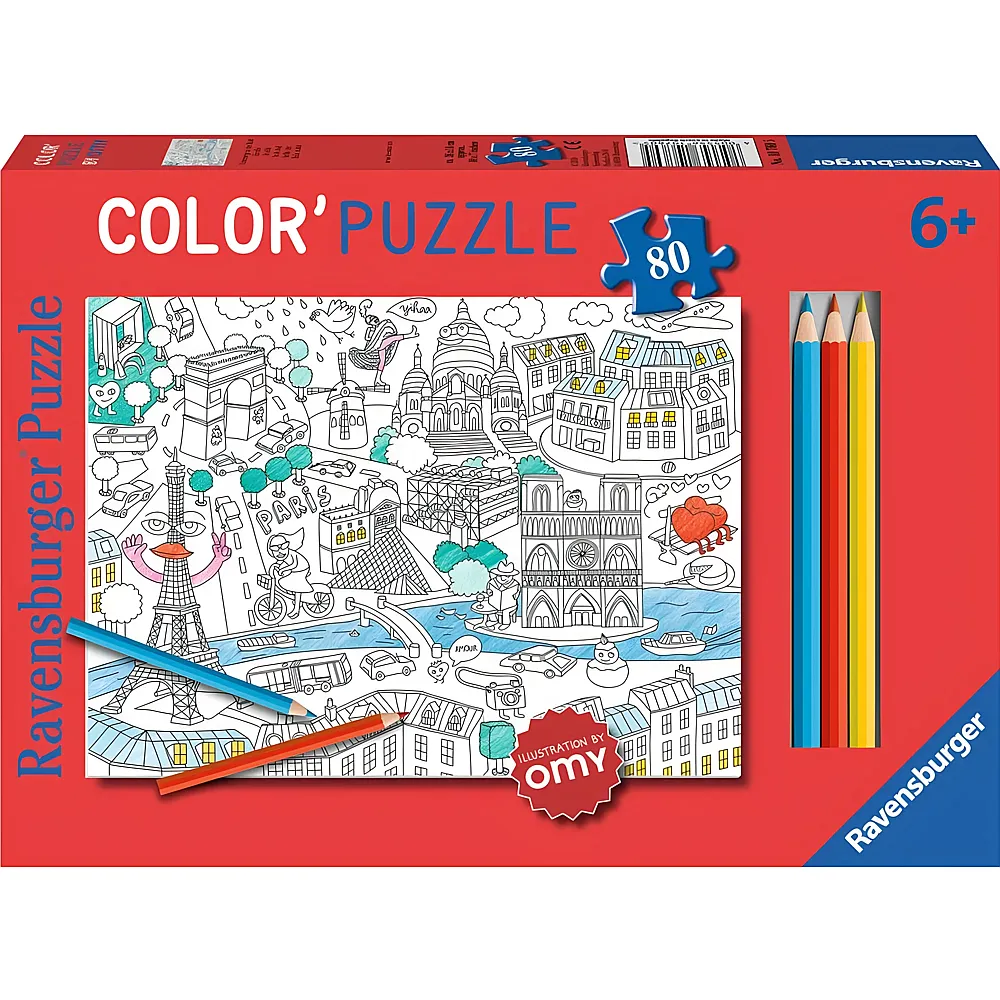 Ravensburger Puzzle Color - Paris - 80 Teile