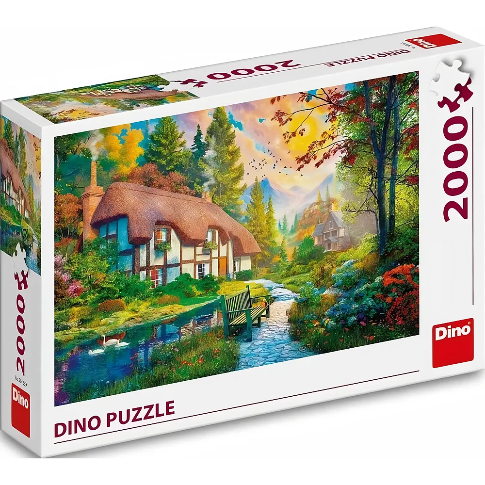 Dino Puzzle Puzzle 2000 Teile House By The River
