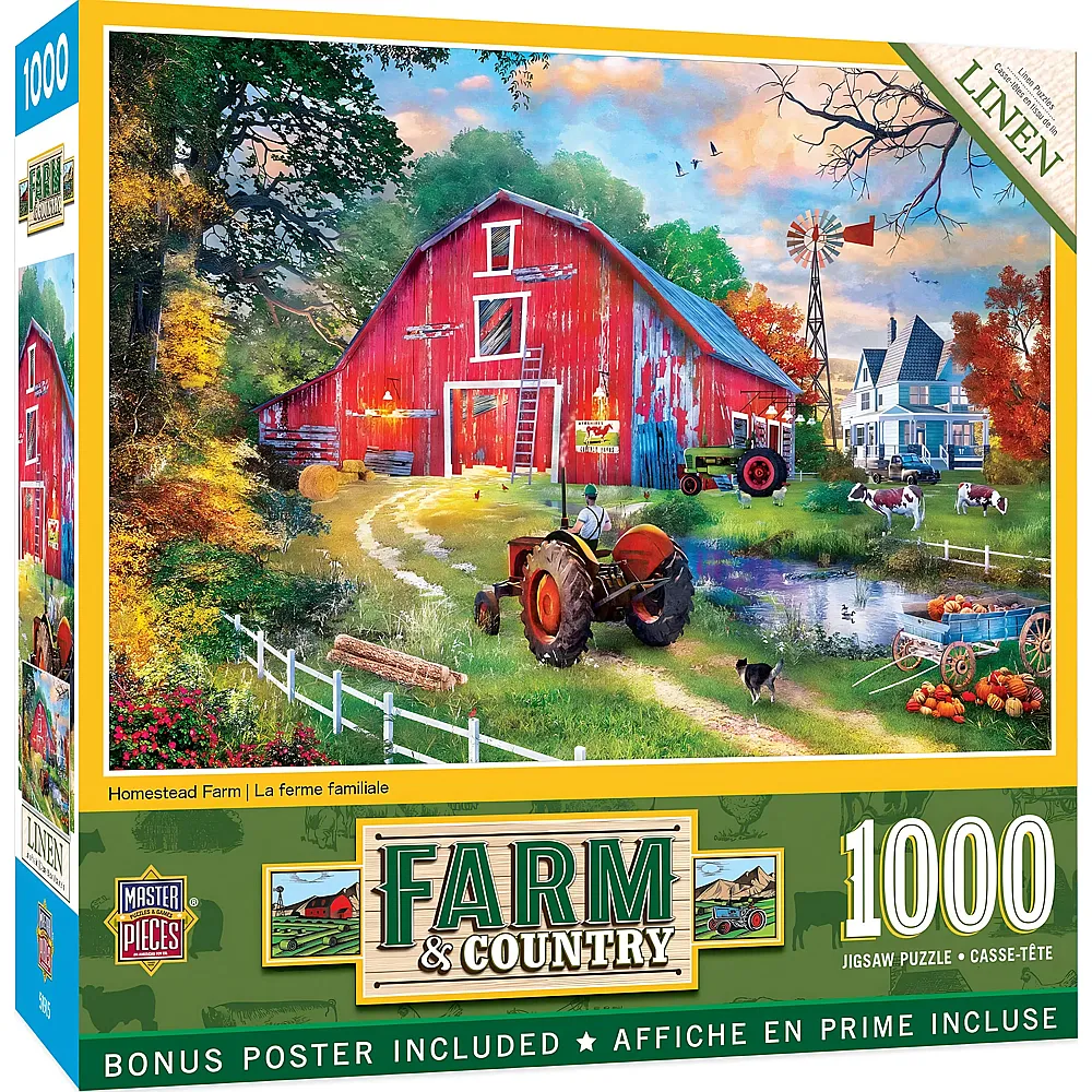 Master Pieces Puzzle Farm & Country Homestead Farm - 1000 Teile