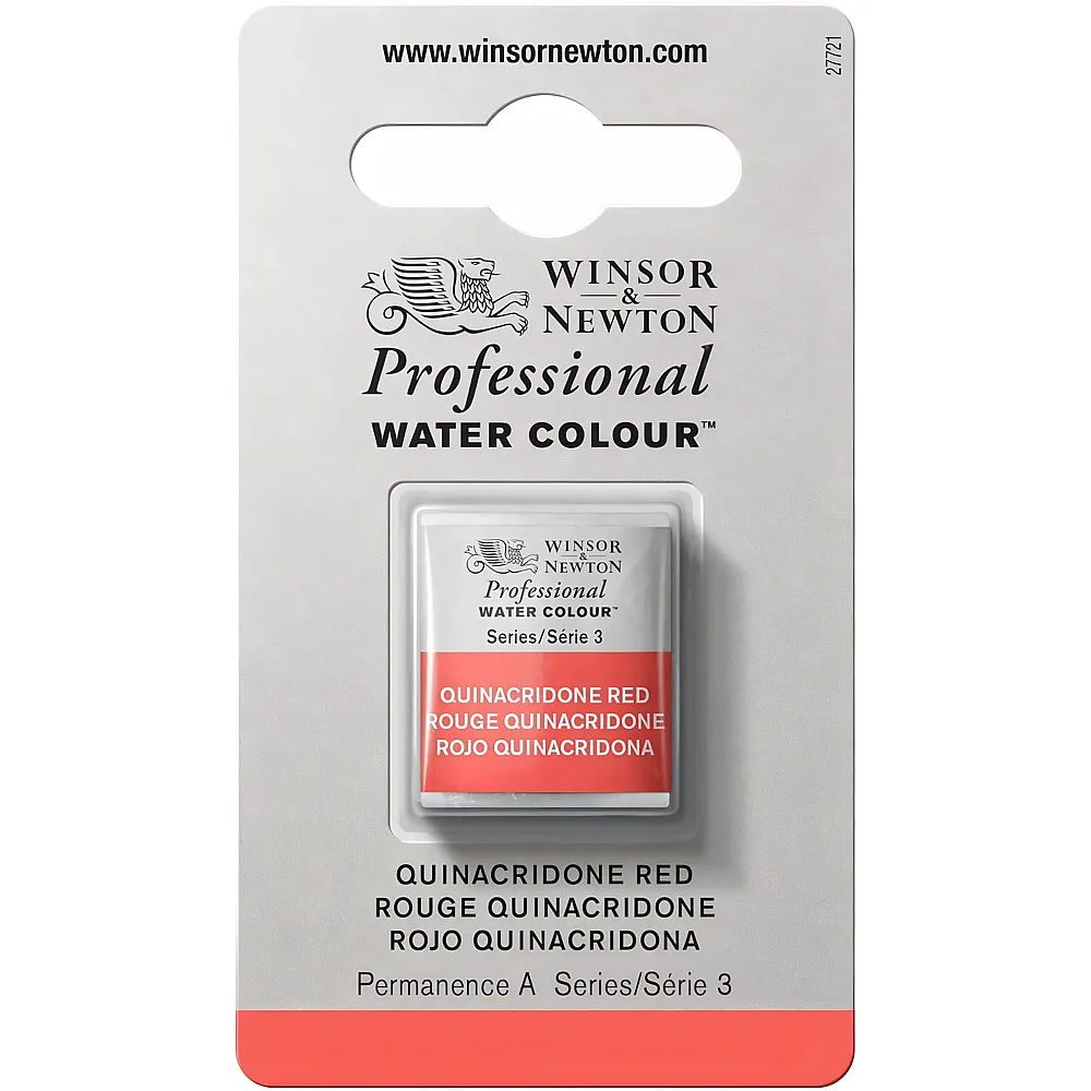 Winsor & Newton Professional Water Colour Aquarellfarbe Chinacridonrot - 1/2 Napf
