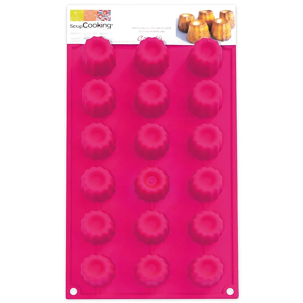 ScrapCooking 18er Silikonbackform Mini Canneles
