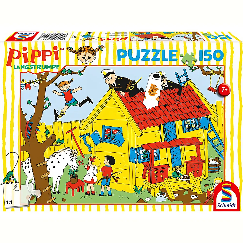Schmidt Puzzle Pippi Langstrumpf Pippi und die Villa Kunterbunt 150Teile