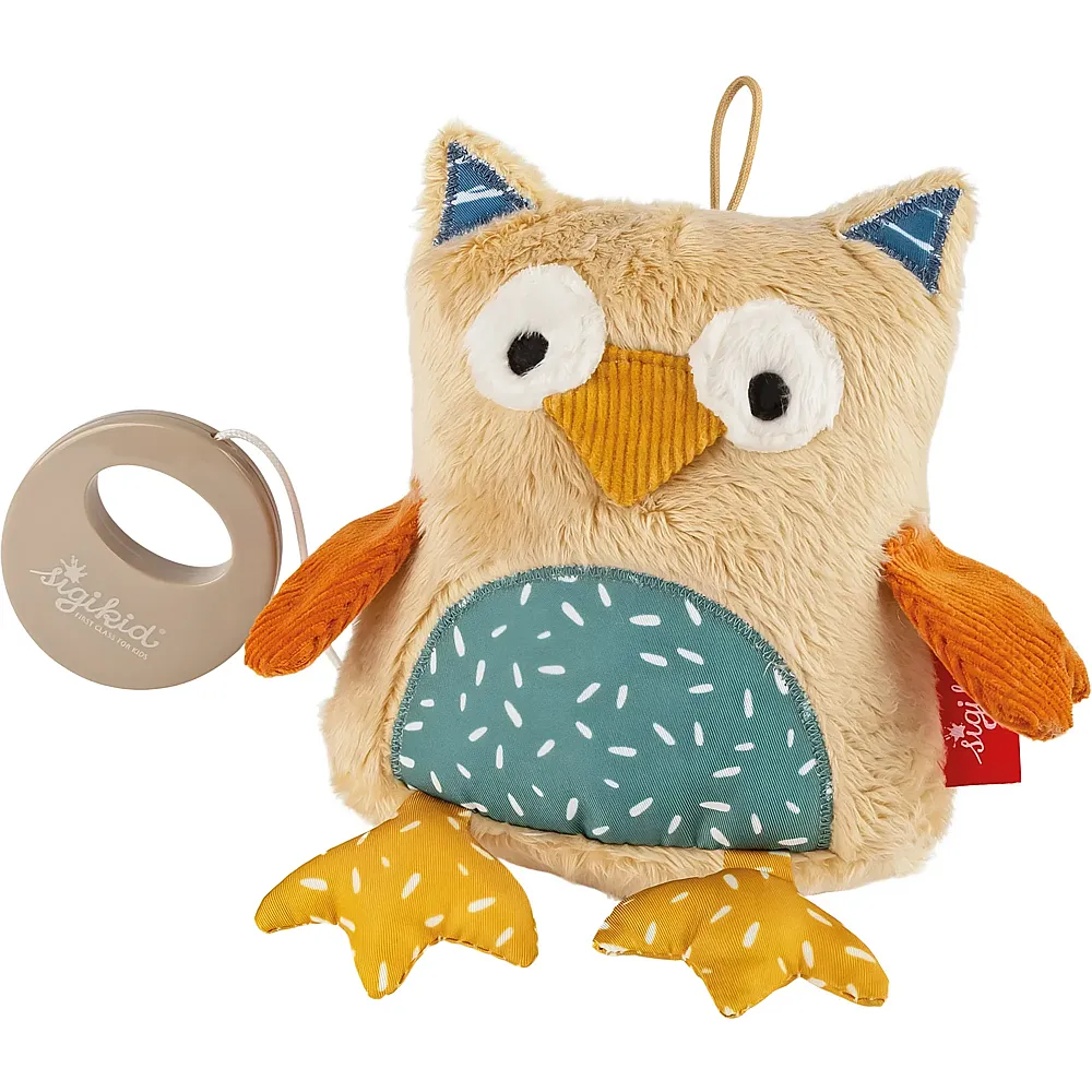 Sigikid Baby Spieluhr Eule Yellow - 12 cm | Spieluhren