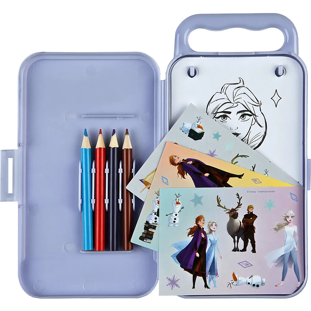 Undercover Disney Frozen Malset to go Ausmalvorlagen und Stifte in Box